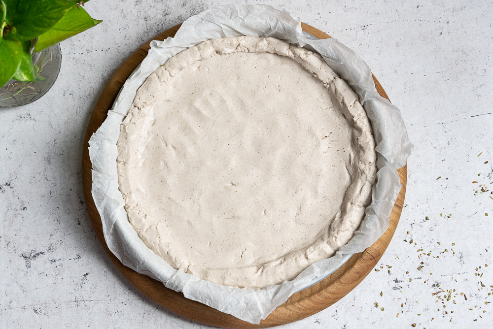 Impasto steso per pizza senza glutine a lunga lievitazione